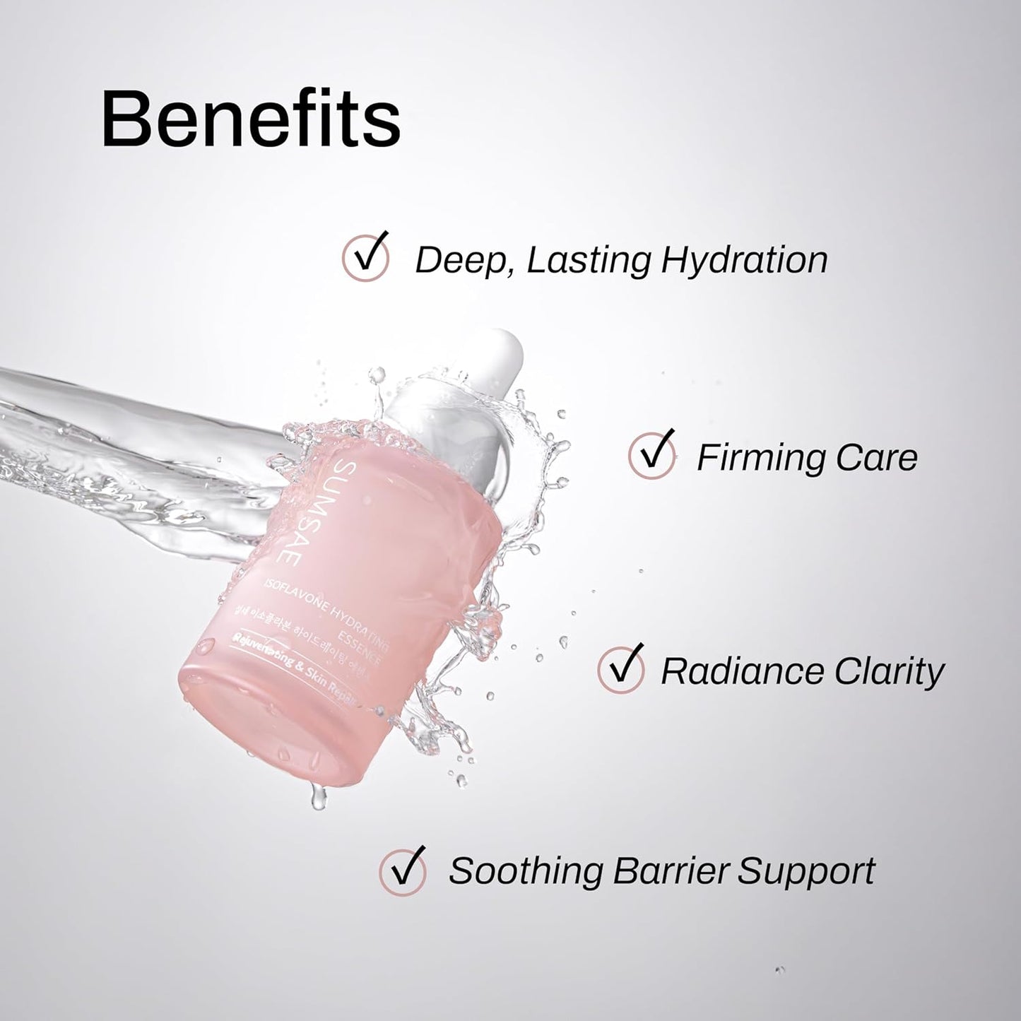 Isoflavone Hydrating Essence - Korean Skin Care with Polyglutamic Acid γ PGA from Korean Fermented Soybeans Hydrating and Firming Essence 30ml/1.01 fl.oz.-GlimoraGlow