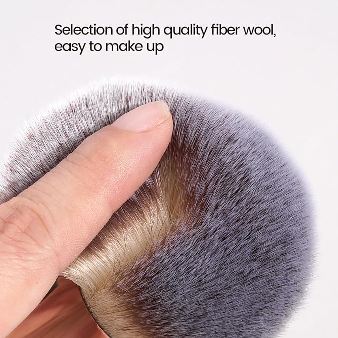 MAANGE 7pcs Makeup Brush Set Double Sided Kabuki Makeup Brushes Contour Brush for Foundation Liquid Powder Concealer Cream Cosmetics Bronzer Blending Blush Buffing Makeup Tools (Gold)-GlimoraGlow