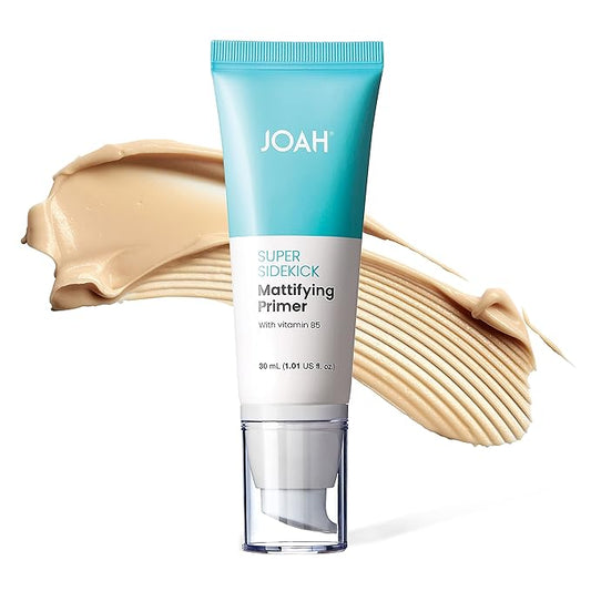 JOAH Beauty Super Sidekick Mattifying Makeup Primer, Pore Minimizing Matte Finish, Hydrating and Long Lasting Korean Face Primer for Oil Control, Helps Smooth, Blur Skin, For All Skin Types, 1.01 Oz-GlimoraGlow