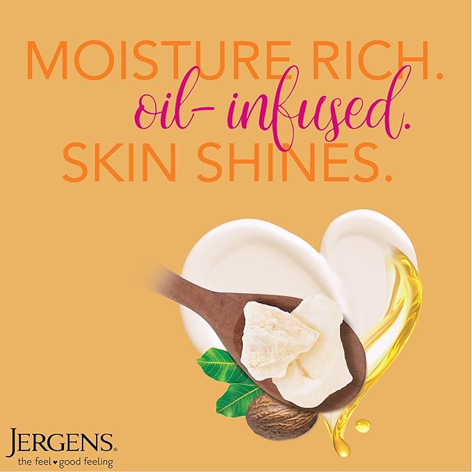 Jergens Shea Butter Hand and Body Lotion, Deep Conditioning Moisturizer, 3X More Radiant Skin, with Pure Shea Butter, Dermatologist Tested, 3 oz, 8 pack-GlimoraGlow