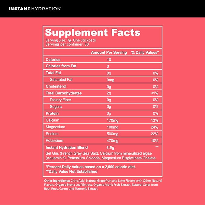 Instant Hydration Electrolytes Powder Packets - Raspberry Electrolyte Drink Mix - Zero Sugar - Keto, Vegan, Gluten-Free, Non-GMO - Boost Recovery, Brain Health, Muscle & Tissue Support- 30 Sticks-GlimoraGlow