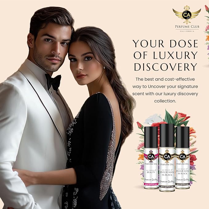 CA Perfume Amber Rouge Saffron Fragrance Body Oil For Women & Men Roll On 0.33fl oz / 10ml-GlimoraGlow