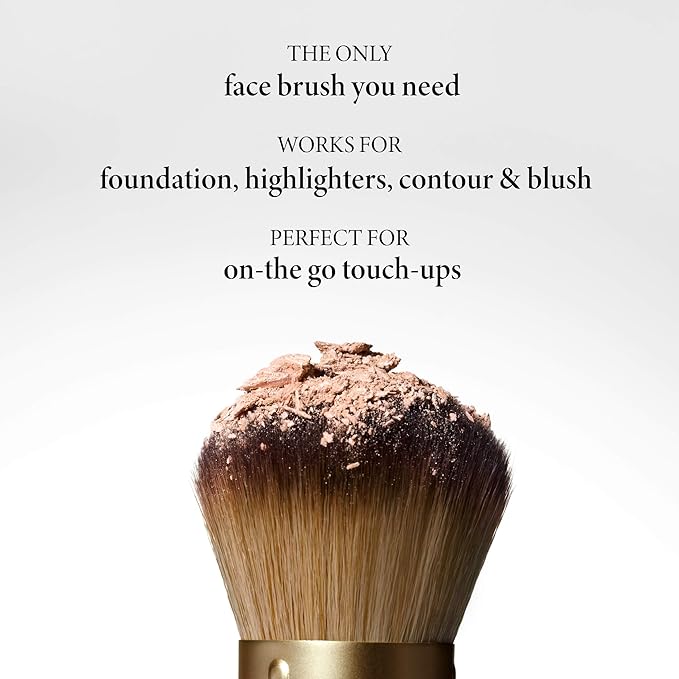 LAURA GELLER NEW YORK Retractable Airbrush Kabuki Brush for All Face Makeup & Foundation for Liquid, Cream and Powder Face Makeup With Aluminum Handle-GlimoraGlow