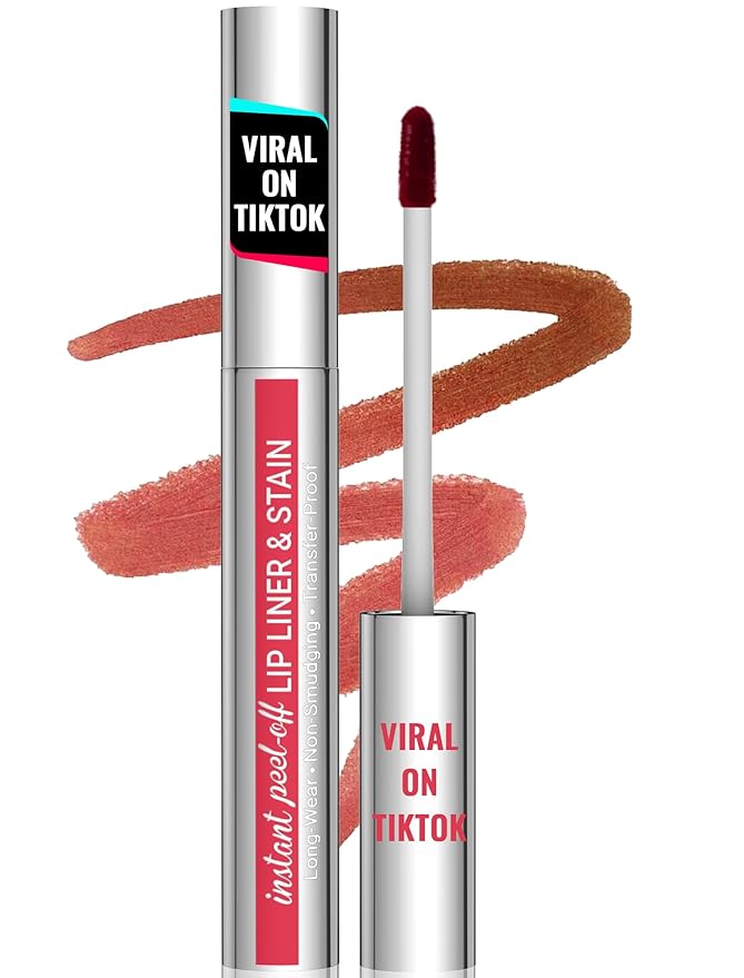 iMethod Lip Stain - Lip Liner Stain, Natural Long Lasting Lip Stain Peel Off, Waterproof Stay On All Day, Transfer-Proof, Highly Pigmented, Instant Peel Off Color, Cocoa-GlimoraGlow