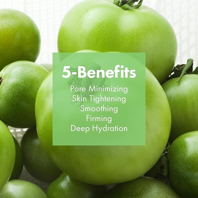 Green Tomato Pore Ampoule with Green Tomato, Witch Hazel and Hyaluronic Acid for Face Moisturizer and Pore Minimizing Treatment, Korean Skincare, 30ml, 1.01 fl. oz.-GlimoraGlow