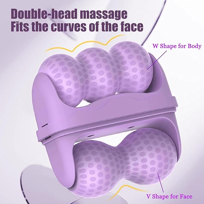 Ice Roller for Face Women - 2 in 1 Facial Ice Roller for Face & Eye Puffiness Relief, Gua Sha Facial Tools for Massage, Body Minor Cold Compress-GlimoraGlow