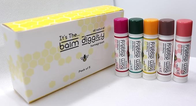 It's The Balm Diggity Beeswax All Natural, Moisturizing, And Nourishing Lip Balm, Made With Only 5 Ingredients, 1 tube, 0.15 ounces (5-PACK)-GlimoraGlow