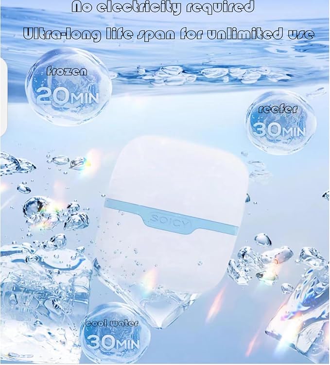 Ice Roller for Face ，Ice Face Roller Cold Therapy Tools, Cold Facial Ice Roller Massager for Eye Puffiness, Migraine, TMJ Pain Relief & Minor Injury, Skin Care Products (Blue)-GlimoraGlow