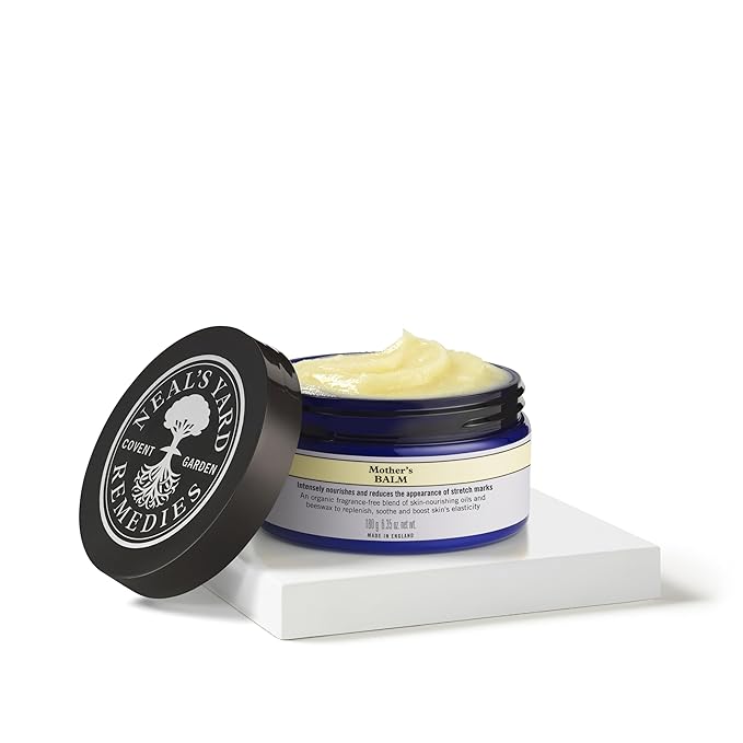 Neal's Yard Mother's Balm, Helps Reduce the Appearance of Stretch Marks & Improve Elasticity, Ideal for New Moms, Fragrance Free, Cruelty-Free, 120g-GlimoraGlow