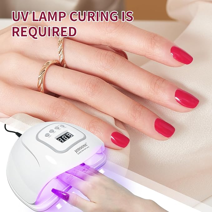 JODSONE 10ml Red Gel Nail Polish Set 6Colors Rose Red Deep All Seasons Neutral Soak off LED Lamp Gel Manicure Set for Nail Art-GlimoraGlow