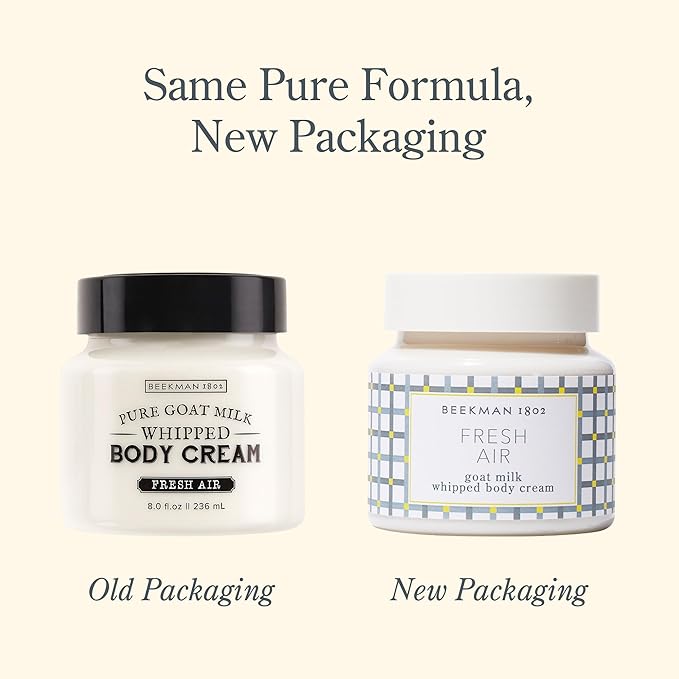 Beekman 1802 Whipped Body Cream, Fresh Air - Scented - 8 oz - Intensely Hydrating & Softens Skin - With Goat Milk - Good for Sensitive Skin - Cruelty Free-GlimoraGlow