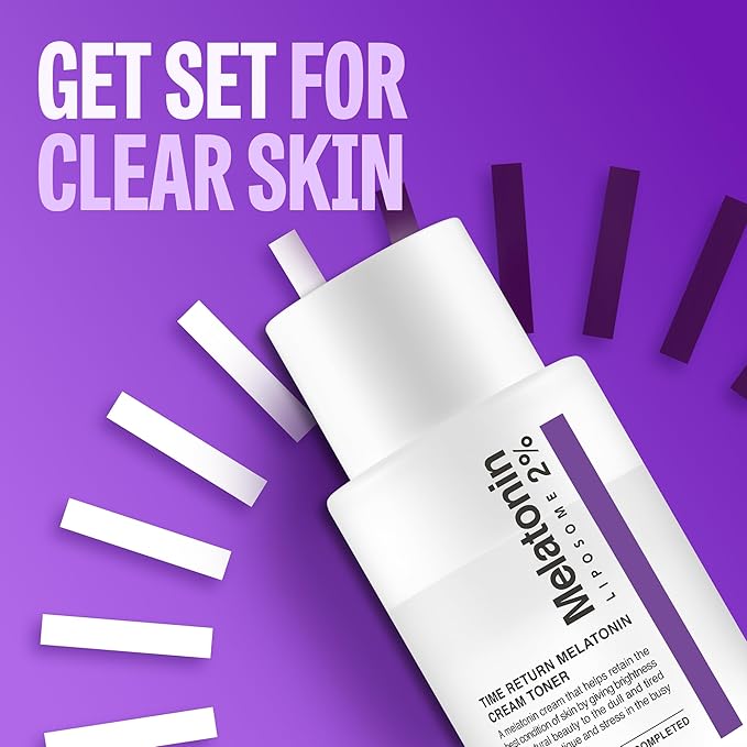 Time Return Melatonin Cream Toner | Highly Moisturizing Facial Toner for Sensitive Skin | Clarifying & Calming Toner for Face | Hydrating Toner for Face | Toner Cream Skin Toner (6.76 fl oz)-GlimoraGlow