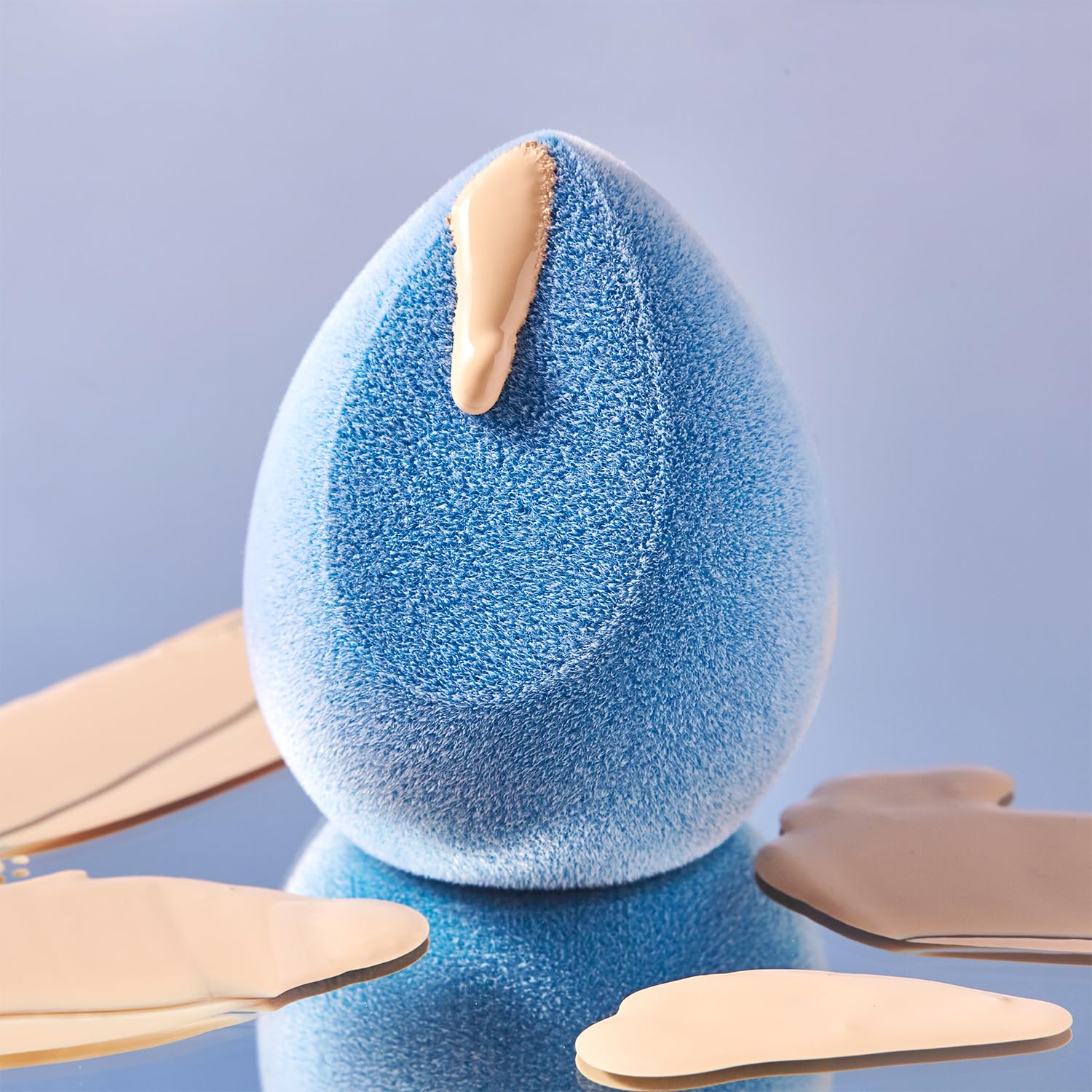 JUNO & Co. Microfiber Makeup Sponge Set 4-Pack, Dual Layer Technology and Airbrushed Complexion Finish, Makeup Blender for Foundation, Powder and Cream-GlimoraGlow