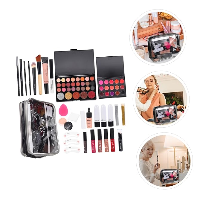 1 Set women's makeup set Eyebrow Pencil All-in-one Makeup Kit Makeup Multi- Makeup Kit Professional Foundation Cosmetics Supplies One-piece student mascara-GlimoraGlow