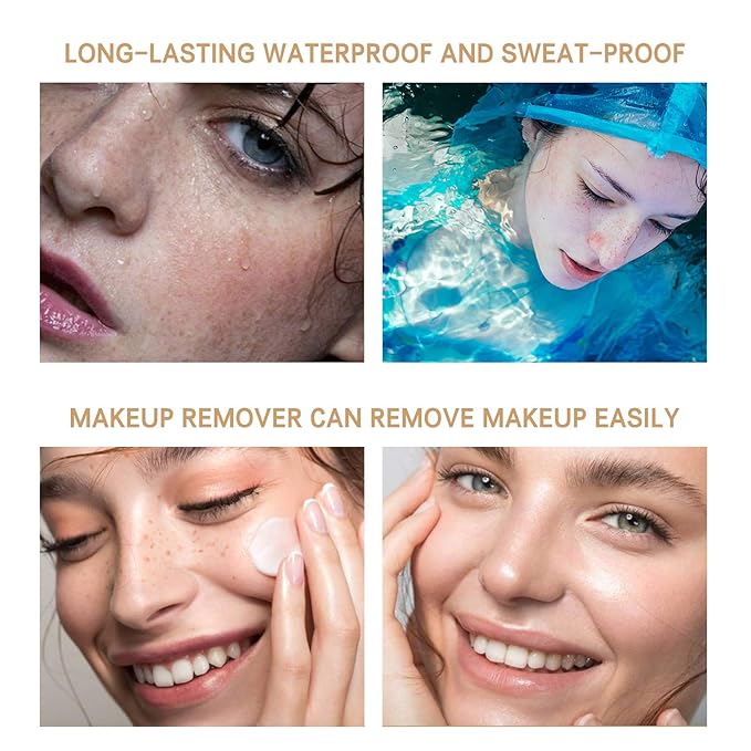 2 Pcs Freckle Pen Set, Natural Lifelike Fake Freckles Makeup Pen Magic Brown Color Freckles Makeup Tool Long-Lasting Waterproof Dot Spot Pen for Effortless Sunkissed Makeup (Light Brown)-GlimoraGlow