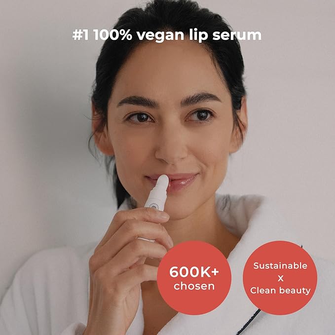 INNA Organic Lip Serum, Moisturizing, Fine Line Care & 100% Vegan, EWG & COSMOS Certified | Frankincense Essential Oils Infused Skin Care | Luxury Clean Beauty-GlimoraGlow