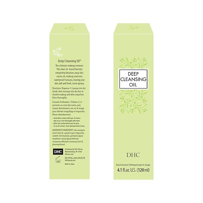 DHC Deep Cleansing Oil Medium 2 pack, Facial Cleansing Oil, Makeup Remover, Cleanses without Clogging Pores, Residue-Free, Fragrance and Colorant Free, All Skin Types, 4.1 fl. oz.-GlimoraGlow