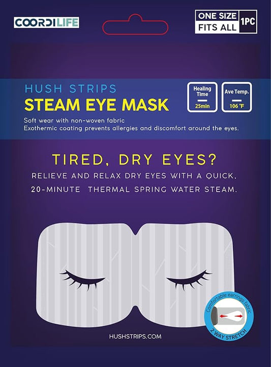 (6 Pack) Disposable Steam Eye Mask - Warm, Relaxing, Self Heating, Comfortable - Skincare Solution for Puffiness, Sleeping, Dry Eyes, Dark Circles, Travel - Spa Gift-GlimoraGlow