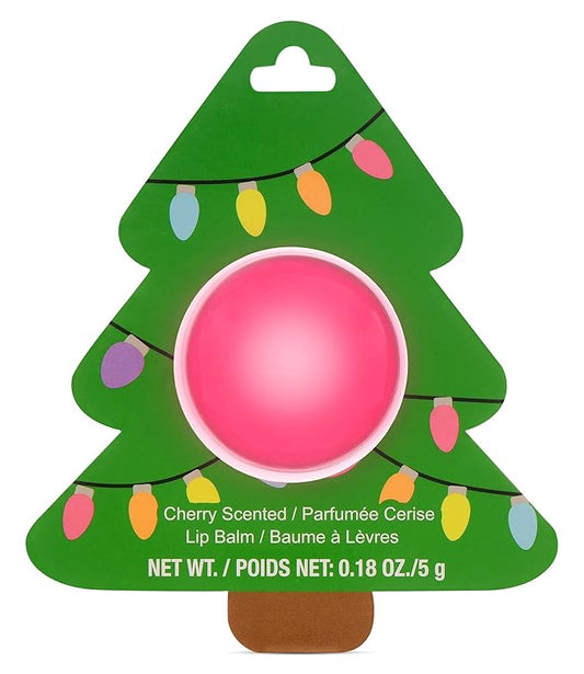 iscream Christmas Joy Rosy Tree Ornament Shaped Cherry Scented Lip Balm-GlimoraGlow