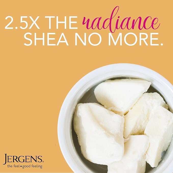 Jergens Shea Butter Hand and Body Lotion, Deep Conditioning Moisturizer, 3X More Radiant Skin, with Pure Shea Butter, Dermatologist Tested, 26.5 Oz-GlimoraGlow