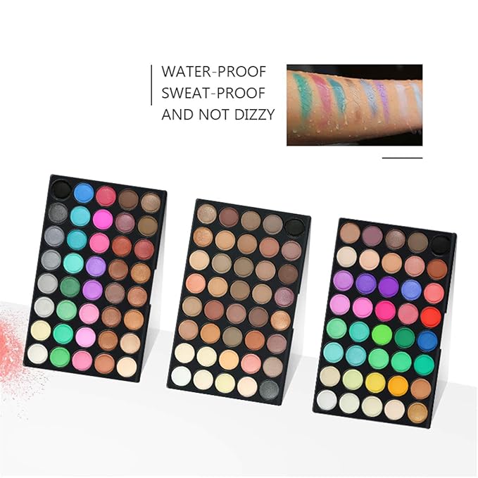 162 Colors Hightlight Eyeshadow Palette Makeup Gift Set, FantasyDay Professional Long Lasting Waterproof Matte Highly Pigments Shiny Shimmers Glitter Makeup Palette Colorful Cosmetic Eye Shadow Pallet-GlimoraGlow