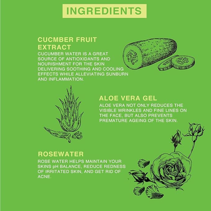 | Face & Body Mist Spray - Soothing Cucumber Water With Moisturizing Hyaluronic Acid | Instant Soothing, Cooling, Conditioning | 8 FL OZ-GlimoraGlow