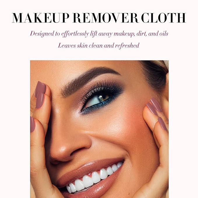 LUMINESS Airbrush Spray Makeup Eraser & Makeup Remover Cloth Set - Eye Makeup Remover Spray with Reusable & Eco-Friendly Makeup Washcloths for Face - Gentle Make Up Remover for Soft Skin-GlimoraGlow