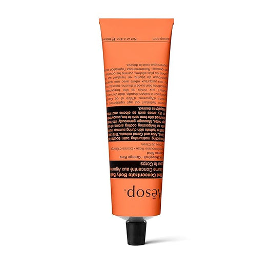 Aesop Rind Concentrate Travel Body Balm | Nourish and Smooth Skin with Shea and Cocoa Butter | Aloe Vera Juice to Soothe and Hydrate | 3.4oz / 100mL-GlimoraGlow