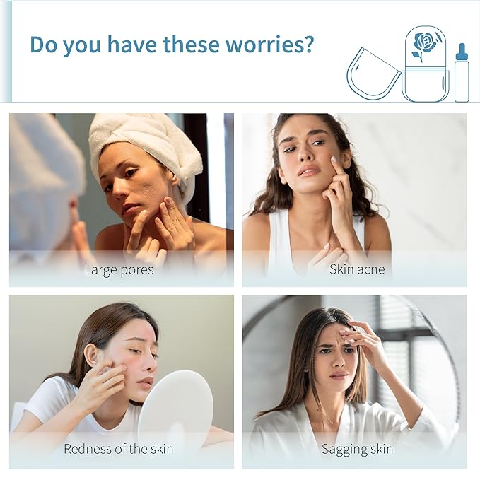 Ice Roller for Face,Ice Face Roller Skin Care ,Face Ice Pack Ice Facial and Eyes Cube Massager tools.Contains Essence Set (Set-Purple)-GlimoraGlow