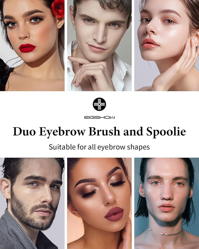 Eyebrow Brush, Dual-ended Angled Eyebrow Brush for Brows or Lashes D108 - Black-GlimoraGlow