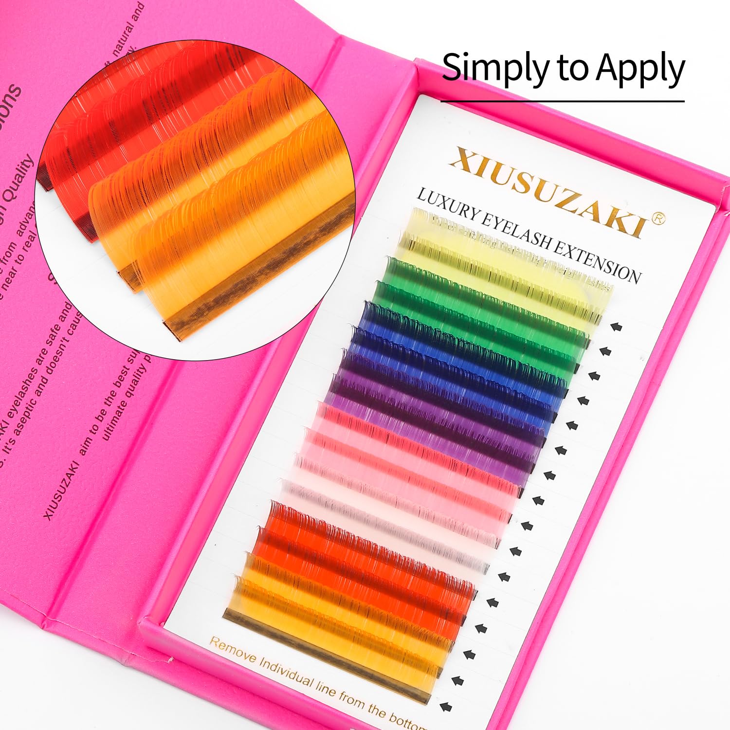 Eyelash Extensions Colored Lashes Extension 0.07 C Curl Lashes 10mm Classic Lash Extensions Soft Individual Lashes 16 Rows Natural False Eyelashes Volume Lashes Professional Use(Colored,0.07-C,10mm)-GlimoraGlow