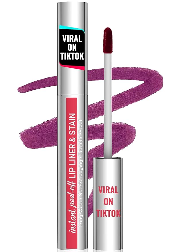 iMethod Lip Stain - Lip Liner Stain Peel Off, Natural Long Lasting, Waterproof Stay On All Day, Transfer-Proof, Highly Pigmented, Instant Color, PLUMPED-GlimoraGlow
