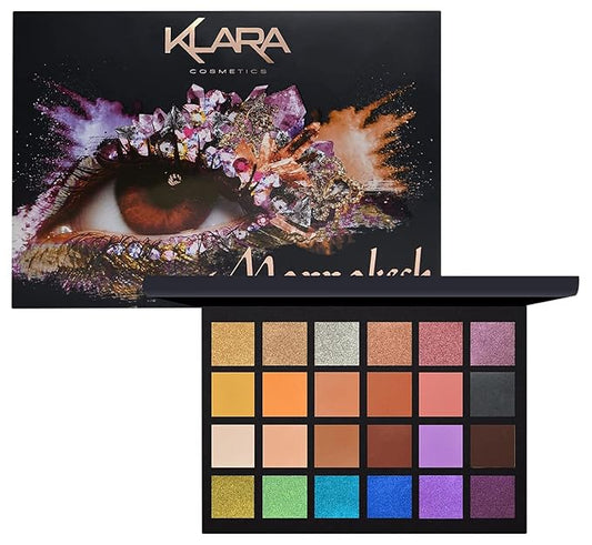 24 Shade Eyeshadow Palette - Festive Luxury Vibrant Bold Full-Color Pigment Long Lasting Matte Shimmer Eye shadow Palette (Marrakech)-GlimoraGlow