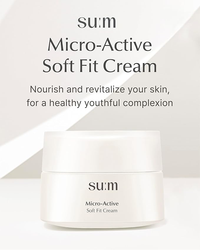 SU:M Micro-Active Soft Fit Cream (1.67 fl oz) - Deep Hydration for Elasticty, Sensitive Skin. Korean Skin Care. Peptides, Fermented Nutrients.-GlimoraGlow