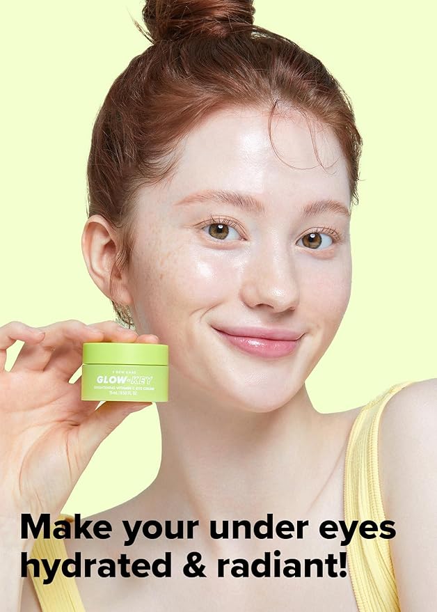 I DEW CARE Vitamin C depuffing Eye Cream with Eye Roller Set | Korean Skin Care Dark Circles Under Eye Treatment with Hyaluronic Acid, Niacinamide | 0.50 Fl Oz | Not Tested on Animals-GlimoraGlow