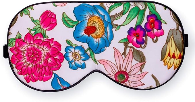 100% Pure Silk Eye Mask Sleep Eye Mask Eye Cover Eyeshade Sleeping Eye Mask Printed Colors (#10)-GlimoraGlow