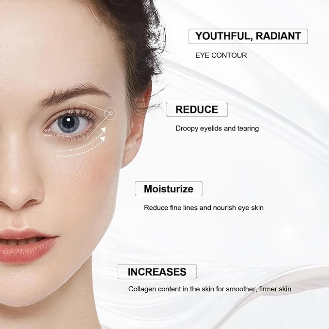 Instant Firm Eye Cream, Temporary Eye Tightener,Instant Firm Eye Tightening Cream for Firm Under Eye Firming, Reduce Fine Lines,2pcs-GlimoraGlow