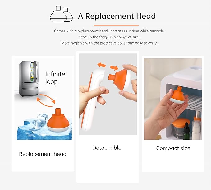 ONLYSKY BEAUTY Cooling Ice Roller Facial Massage Roller for Face (Orange)-GlimoraGlow