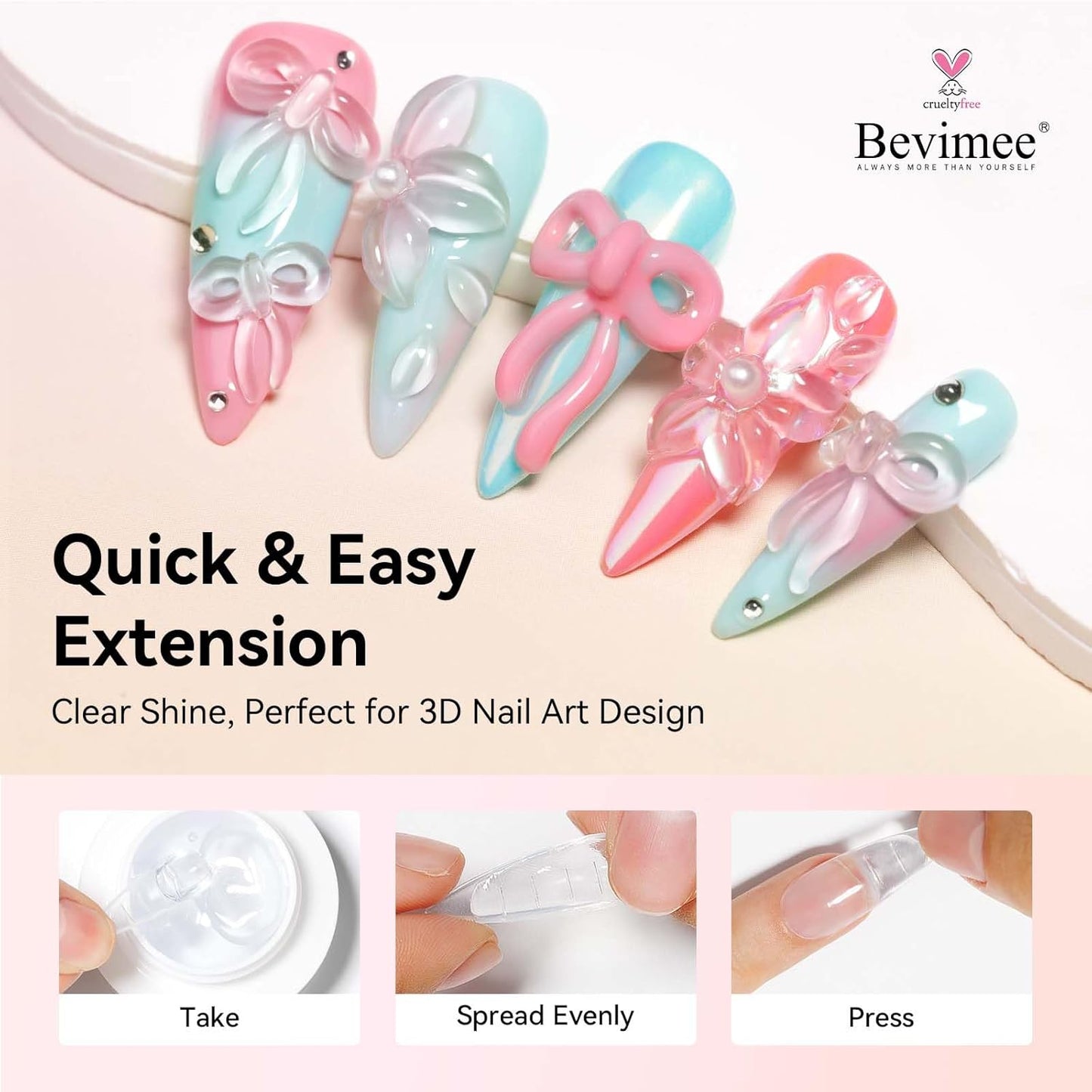 18g Solid Builder Gel for Nails 15g 3D Nail Sculpting Gel for Nail Art, Clear Non-Stick Hand For Modeling, Sculpture, Nails Extension UV/Led Manicure DIY At Hom-GlimoraGlow