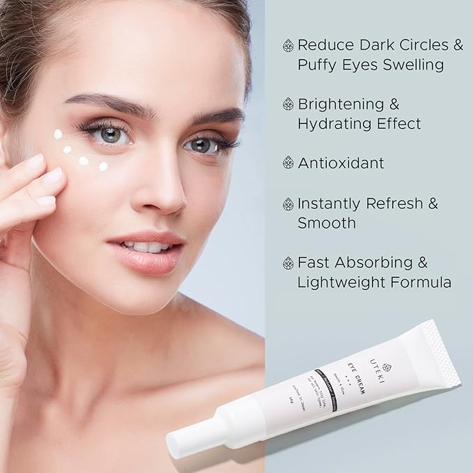 Japanese Anti Aging Firming Eye Cream - Anti Wrinkles & Puffiness - Minimize Bags Under Eyes Fine Lines & Dark Circles - Hydrating and Brightening with Collagen & Arginine (0.35 Fl Oz -10 g)-GlimoraGlow