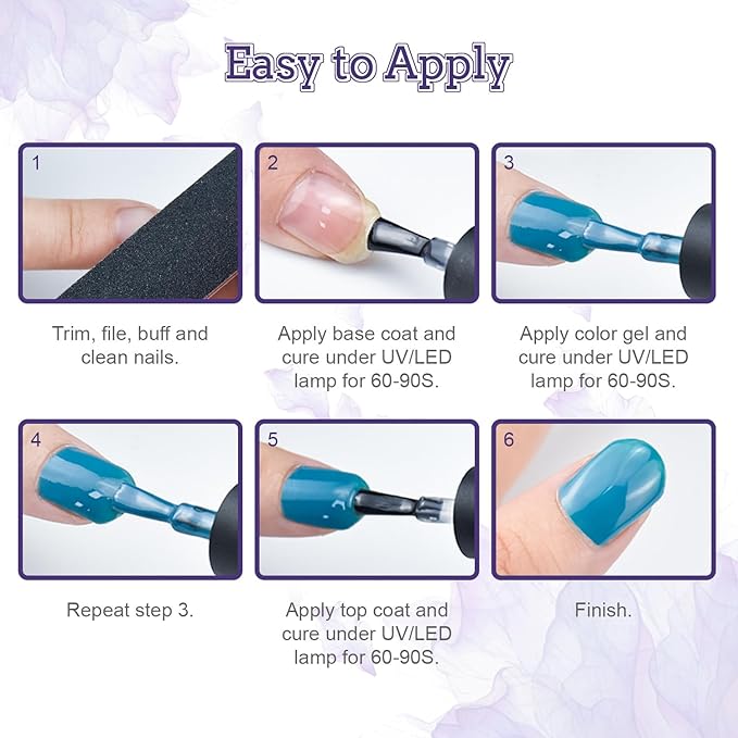 JODSONE 20 Colors Gel Nail Polish Kit with U V Light Base Top Matte Coat High Shine Vibrant Nail Gel Equipped with Manicure Tools-GlimoraGlow