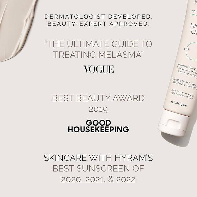 MDSolarSciences Mineral Crème Sunscreen SPF 50 | Water-Resistant, Broad Spectrum UV Protection | Zinc Oxide Formula with Antioxidants | No White Cast, Sheer Matte Finish for All Skin Types (1.7 Fl Oz)-GlimoraGlow