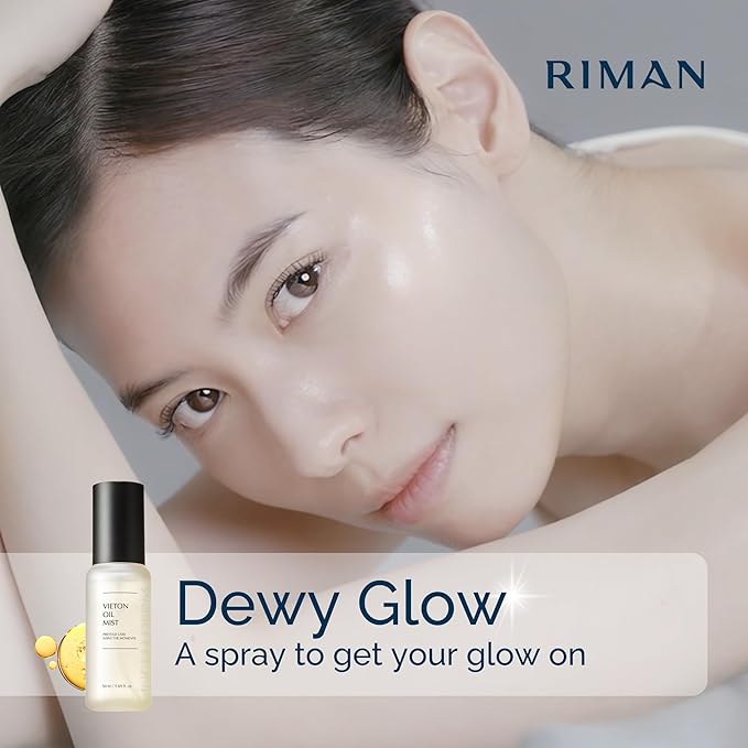 INCELLDERM Riman Vieton Oil Mist | 50ml | Bi-Phasic Hydration with Camellia Seed Oil & Seaberry Water | Korean Skincare Mist for Moisture, Balance & Radiance | Natural Facial Spritz Moisturizer-GlimoraGlow