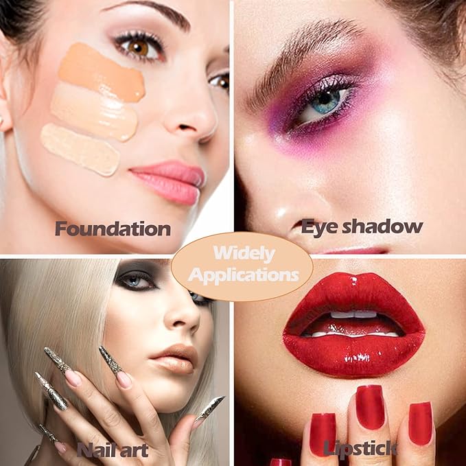 180 Degree Folding Acrylic Makeup Mixing Palette, Plastic Foundation Makeup Facial Palette with Felt Bag, Transparent Spatula Tool for Eyeshadow Liquid Foundation Cosmetic Pigment Mixing-GlimoraGlow