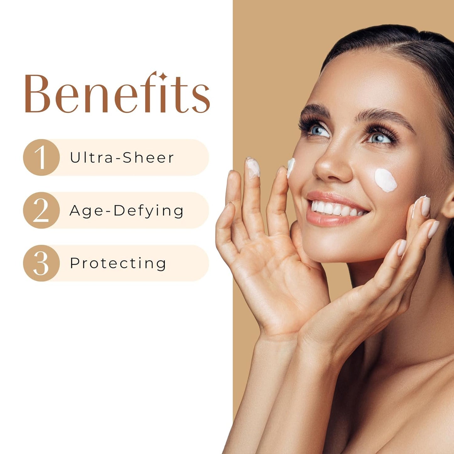 In The Spotlight SPF 50 Sun Protection and Skincare Enhancer, Facial Skin Care Product with Hyaluronic Acid, Sun Screen Protector for Faces, Personal Face Sunscreen Regimen-GlimoraGlow