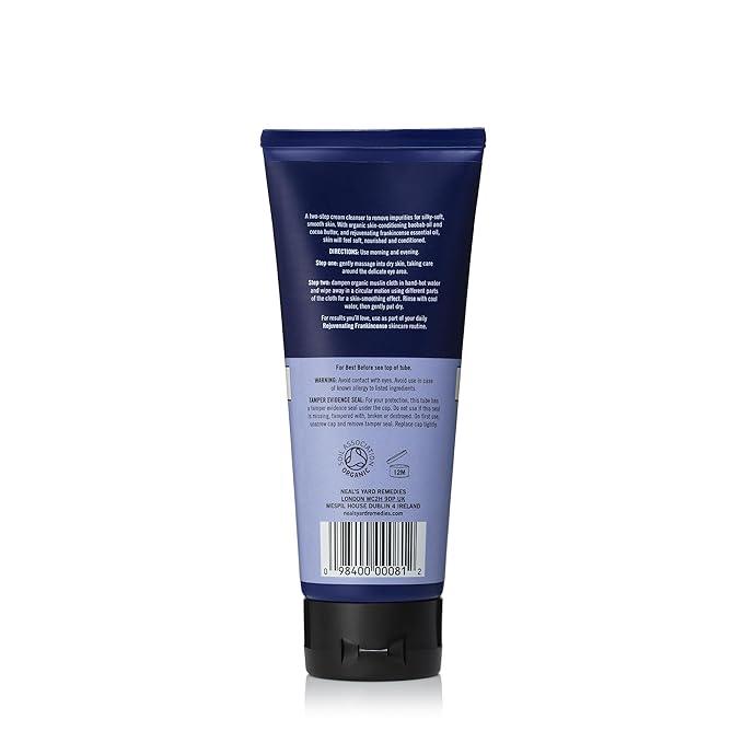 Neal's Yard Rejuvenating Frankincense Cleanser with Aloe Vera & Cocoa Butter, Smoothes & Refines, All Skin Types, Vegan Approved, Cruelty-Free 100mL-GlimoraGlow