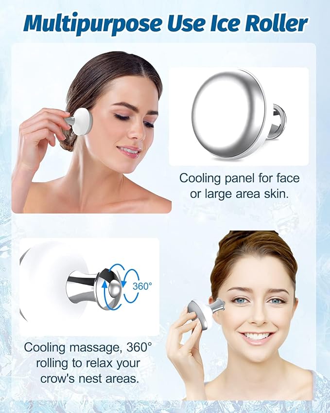 2 Pack Ice Roller for Face and Eyes, Facial Roller Device for Women, Ice Wand for Different Skin-GlimoraGlow