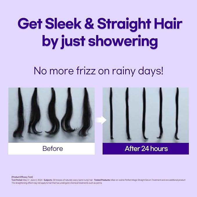 Mise En Scene Magic Straight Perfect Serum - Anti Frizz Hair Straightening Serum with heat protectant for straightener, hair tamer oil, Coconut Oil for Smooth, Silky, and Shiny Hair, 2.71 Fl Oz-GlimoraGlow