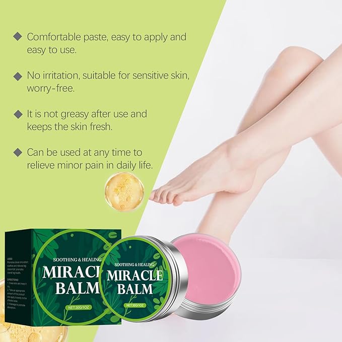 Miracle Balm, Soothing Balm for Joints, Back, Legs & Feet, Non-Greasy (3PCS)-GlimoraGlow