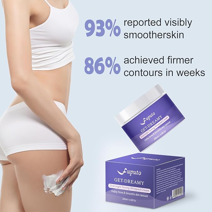 Get Dreamy Overnight Toning Whip - Body Firming Cream for Women, 6.76 oz Sleep & Sculpt Night Cream, Reduces the Appearance of Body Skin Laxity for Mulated for All Skin Types (200ml)-GlimoraGlow